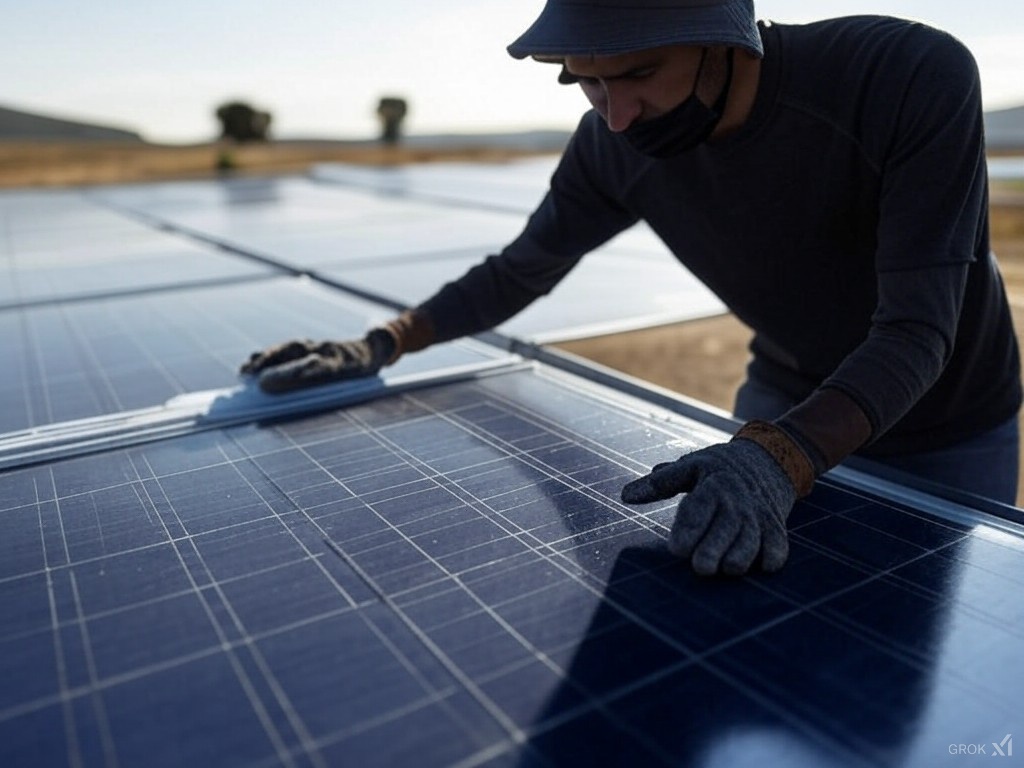 Nettoyage de panneaux solaires